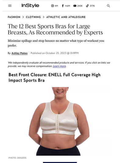 Enell Lite Sports Bra - She Science - Plus size bras