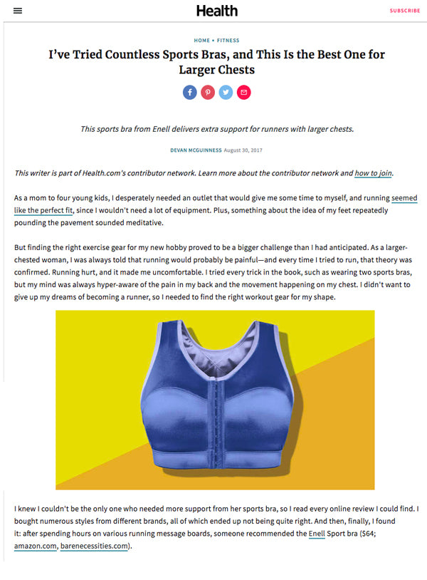 Health.com - I've Tried Countless Sports Bras, and This Is the Best On –  Enell