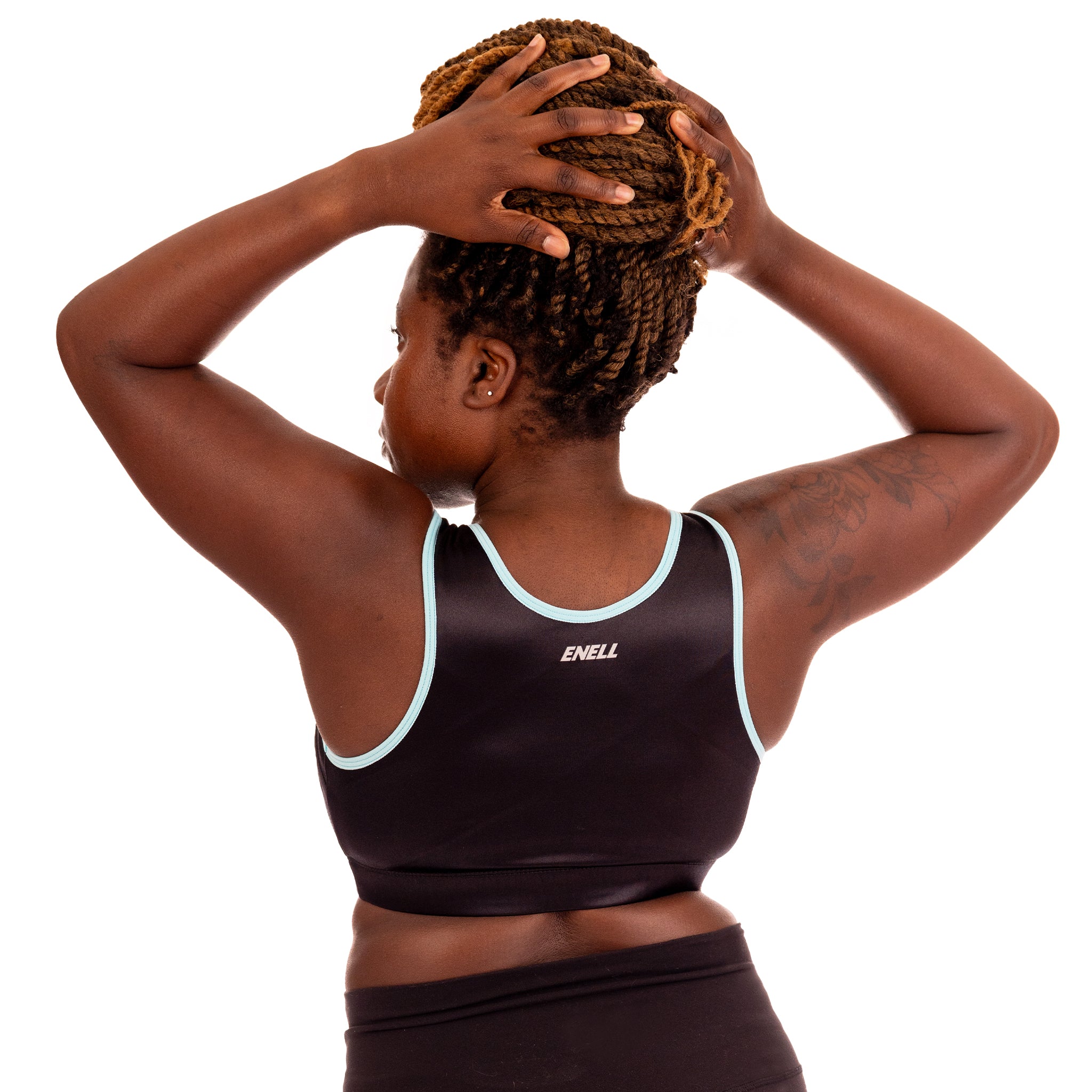 Enell Women's Full Figure High Impact Wire-free Sports Bra - 100-5-8 7  Black : Target